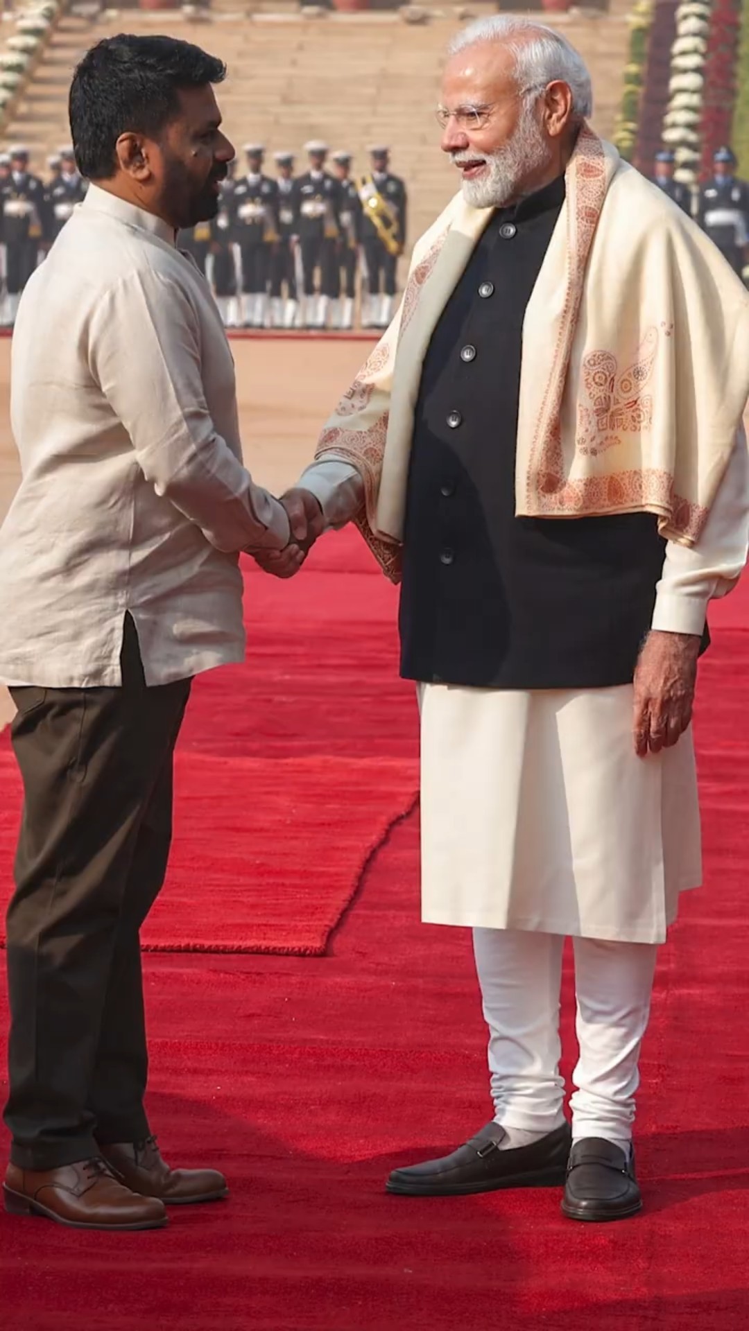 PM Modi attends ceremonial welcome for Sri Lankan President at Rashtrapati Bhavan | #shorts